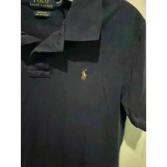 Boys Polo Ralph Lauren Navy Polo. Medium Size 10-12 Custom Fit - Picture 2 of 4